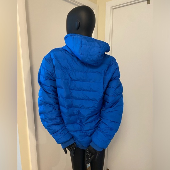 Blue & Grey Invertible Puffer Jacket - Picture 3 of 5